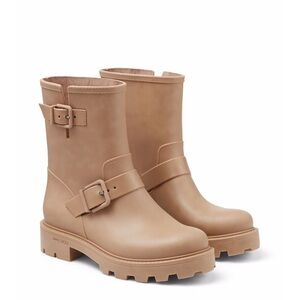 Jimmy Choo Rain Boot Yael flat biodegradable rubber rain boots